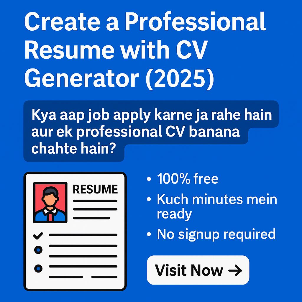 Create a Professional Resume with CV Generator